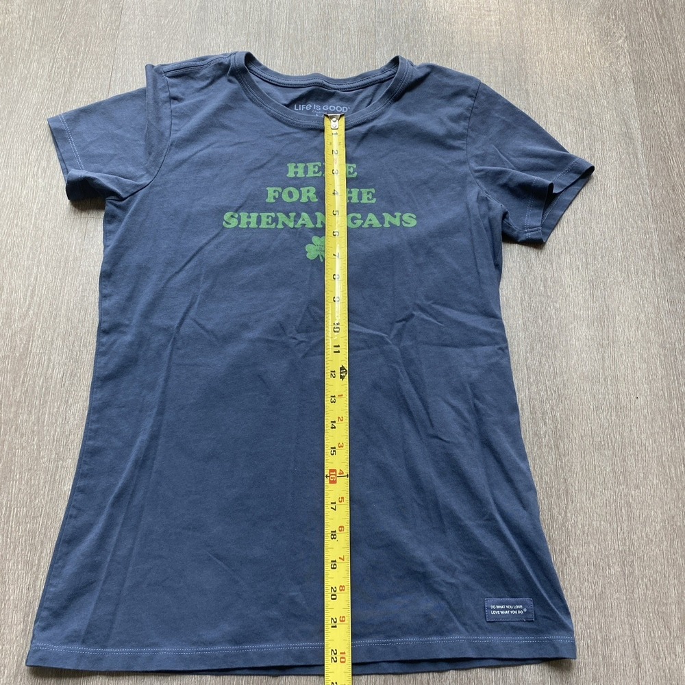 Life Is Good Navy Blue And Green Short‎ Sleeve Tea Men's Size Medium Funny - Picture 6 of 7